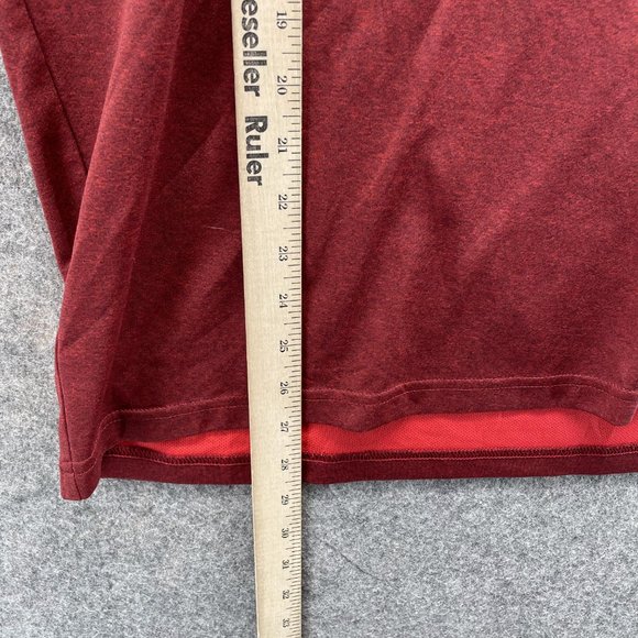 Adidas Shirt Men Large Adult Red Athletic Training Fit Gym Polyester Outdoors - Picture 7 of 12